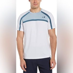 Grand Slam Men's Three-Color Blocked Crew Neck Short Sleeve Tennis Tee Shirt M